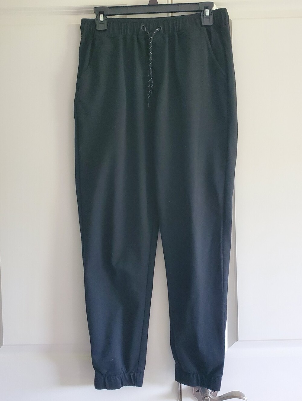 Shein Men's Joggers Elastic Cuffs Medium Black Sporty Casual Fun